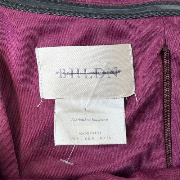 BHLDN Edison Burgundy Velvet Dress Off Shoulder Luxe Evening Formal SZ US 4 NWOT - Picture 9 of 16